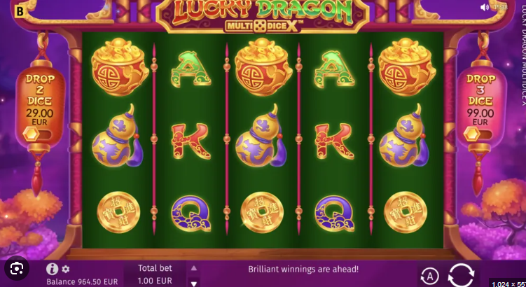 Lucky Dragon twin dragons gameplay