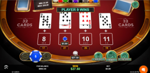 32 Cards - Betting interface with player positions