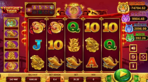 Double Fortune - Main game screen with red and gold Oriental theme