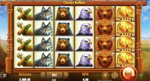 Charge Buffalo Ascent - Main game screen with buffalo on the prairie