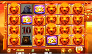 Charge Buffalo Ascent - Stacked Buffalo symbols filling the reels